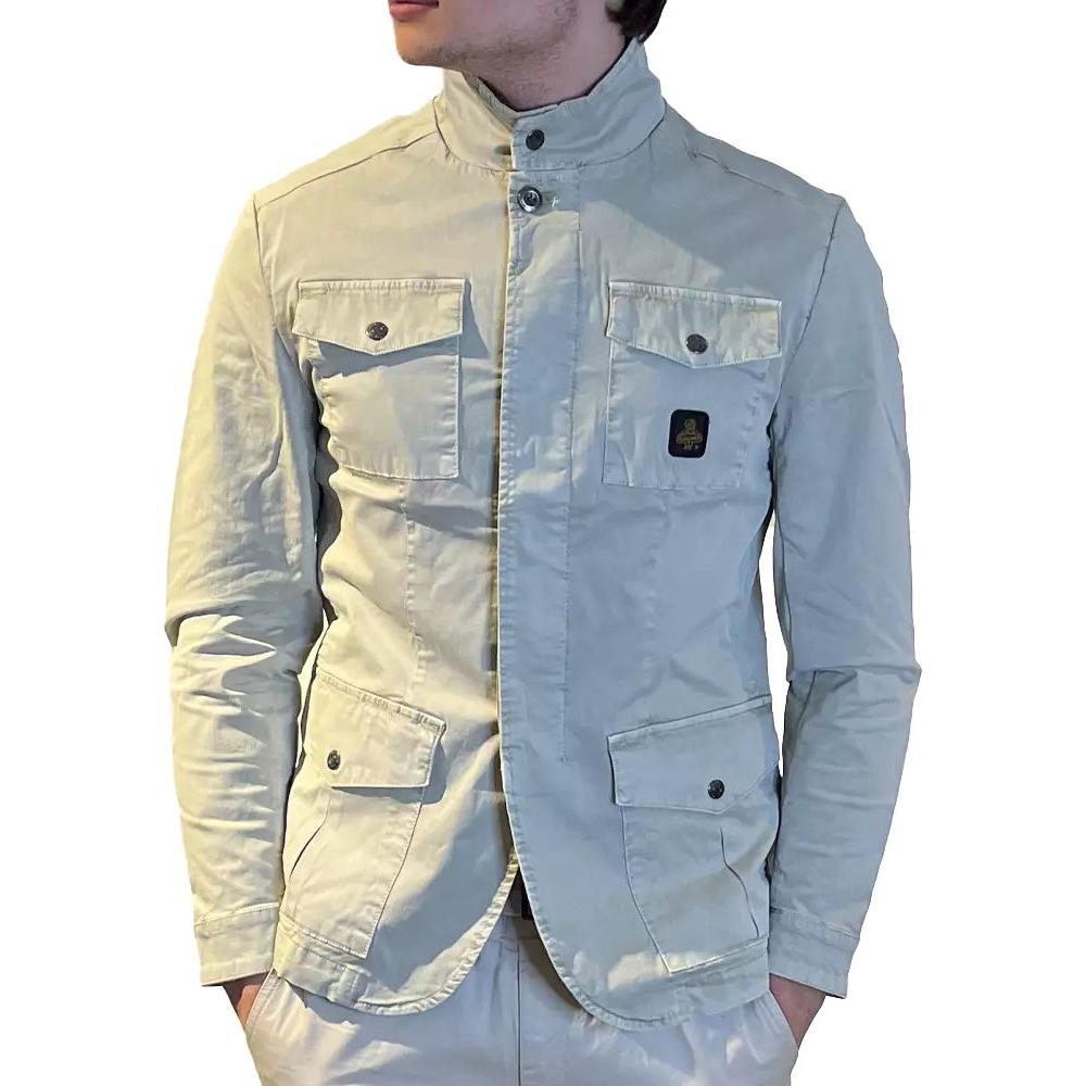 Refrigiwear Sleek Beige Four-Pocket Cotton Jacket Refrigiwear Dark Gray