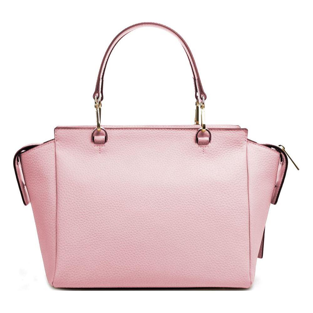 Baldinini Trend Pink Calfskin Women Handbag Baldinini Trend Thistle