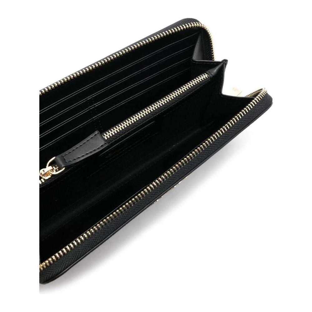 Baldinini Trend Elegant Croco Print Leather Wallet Baldinini Trend Light Gray
