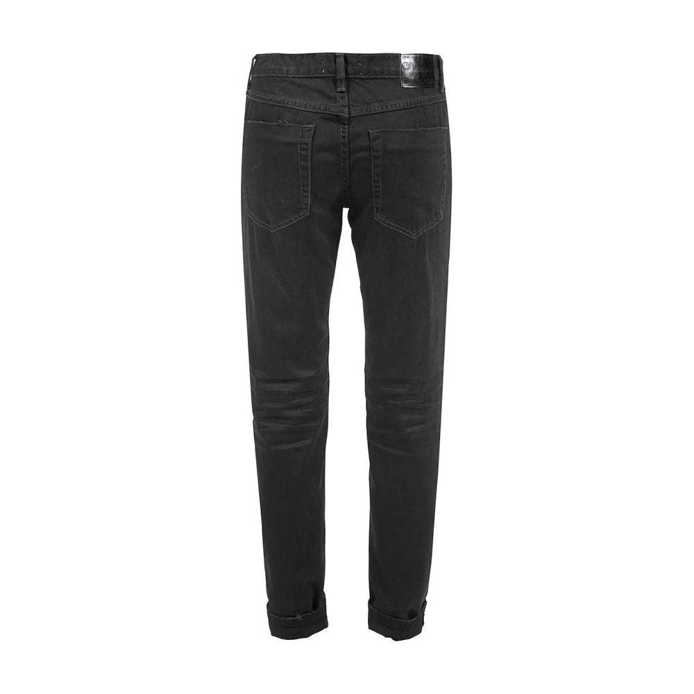 One Teaspoon Chic Black Distressed Patched Jeans One Teaspoon Dark Slate Gray