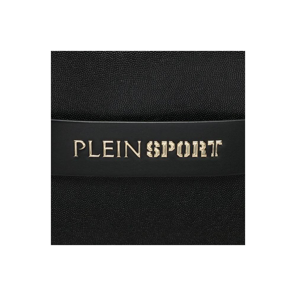 Plein Sport Chic Ebony Tote with Silver Logo Accent Plein Sport Black