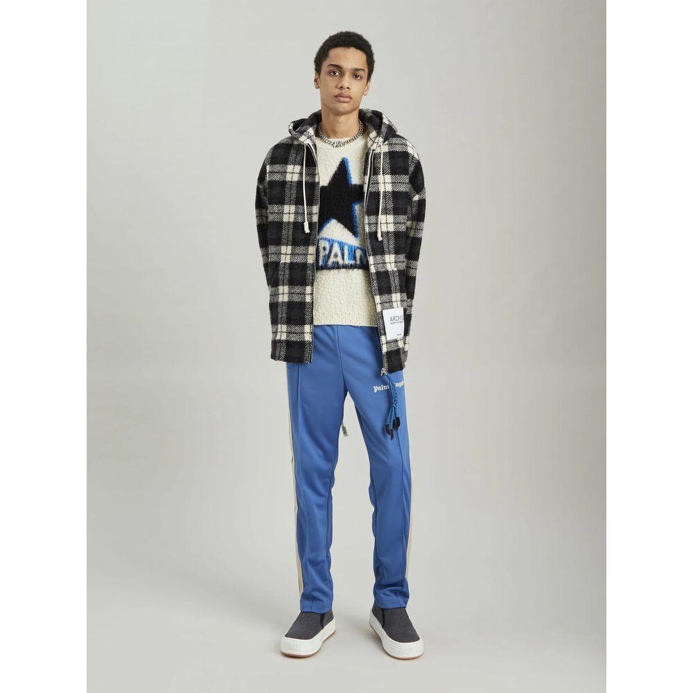 Palm Angels Black Cashmere Men Sweater Palm Angels Gray