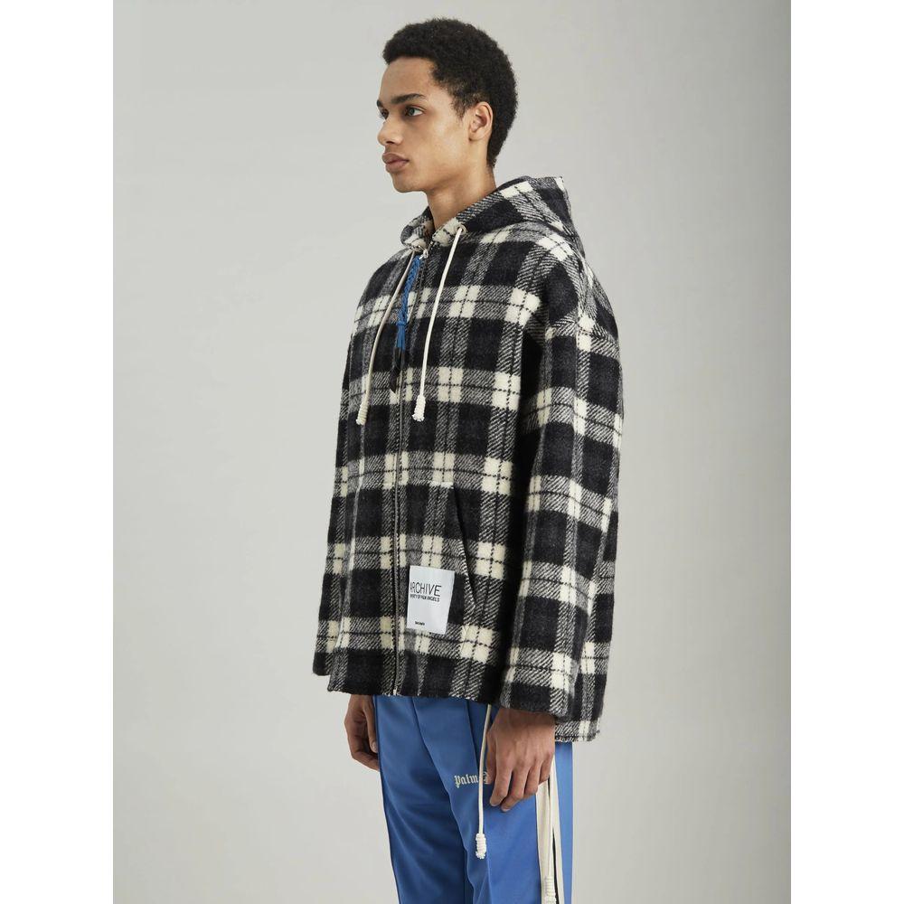 Palm Angels Black Cashmere Men Sweater Palm Angels Gray
