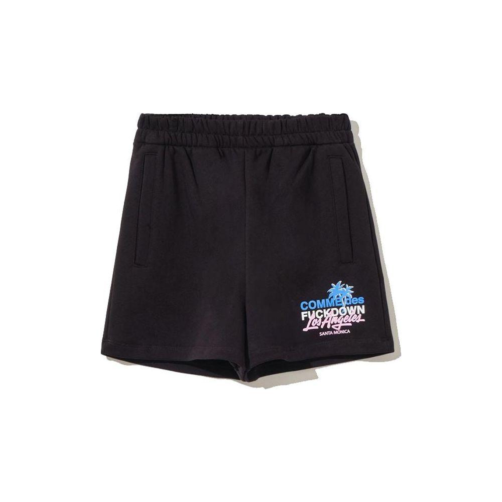 Comme Des Fuckdown Chic Black Cotton Shorts with Side Pockets Comme Des Fuckdown Black