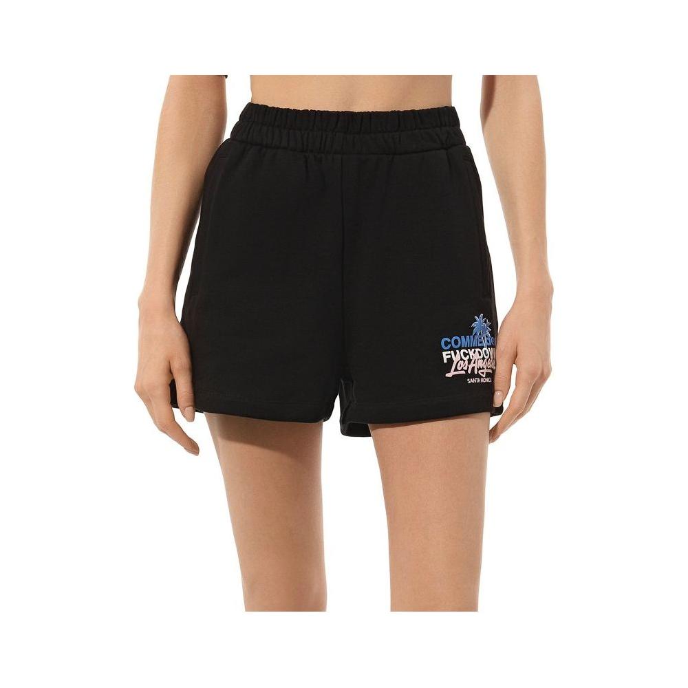 Comme Des Fuckdown Chic Black Cotton Shorts with Side Pockets Comme Des Fuckdown Black
