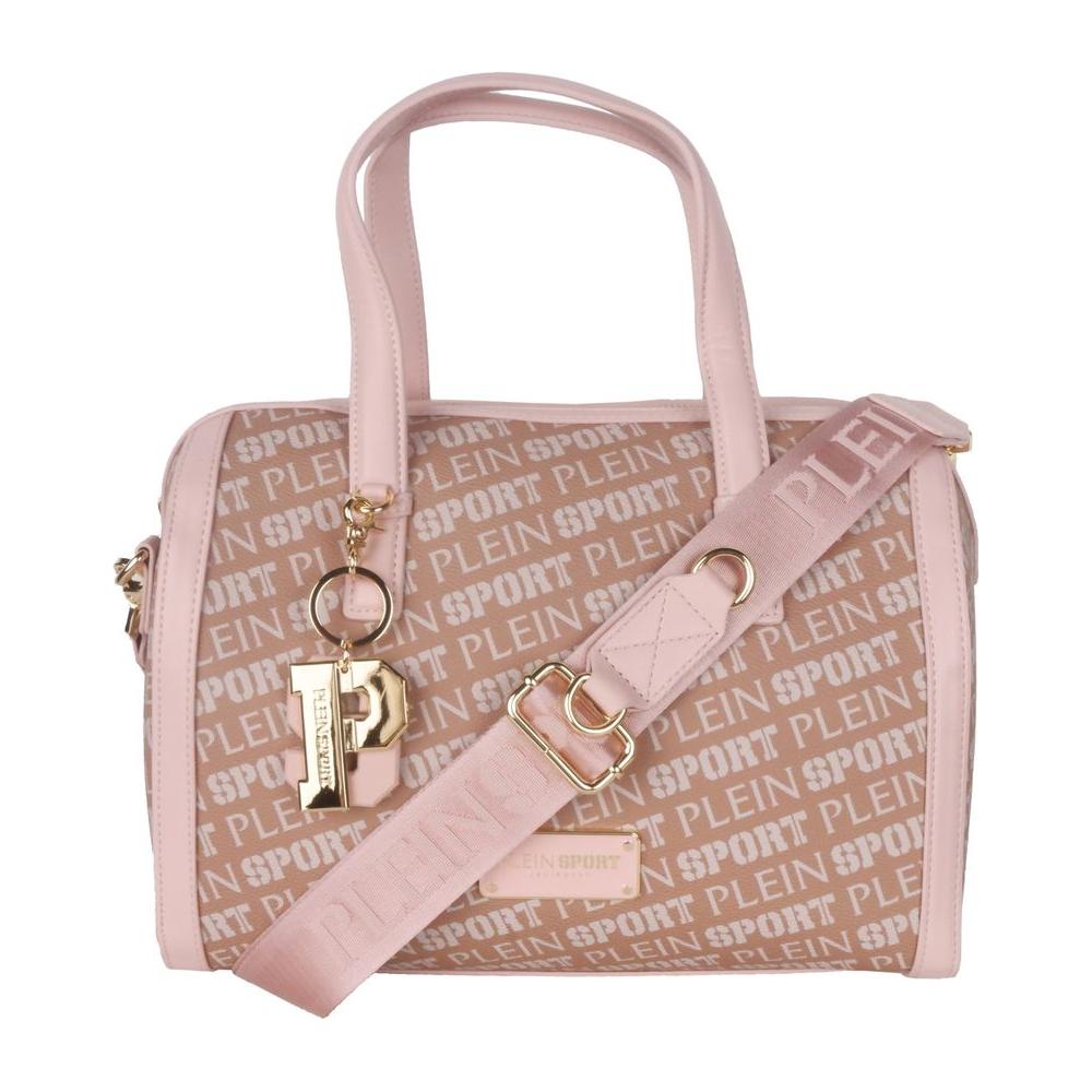 Plein Sport Chic Pink Eco-Leather Crossbody Bag Plein Sport Rosy Brown