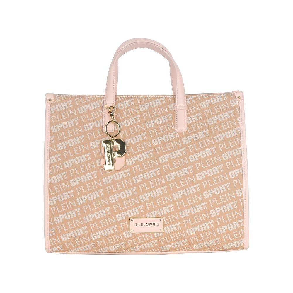 Plein Sport Pink Polyamide Women Shoulder Bag Plein Sport Tan