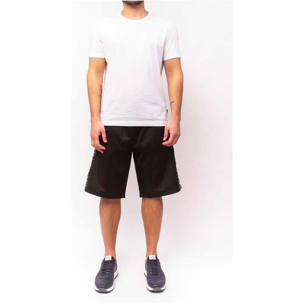Bikkembergs Sleek Anniversary Striped Bermuda Shorts Bikkembergs White Smoke