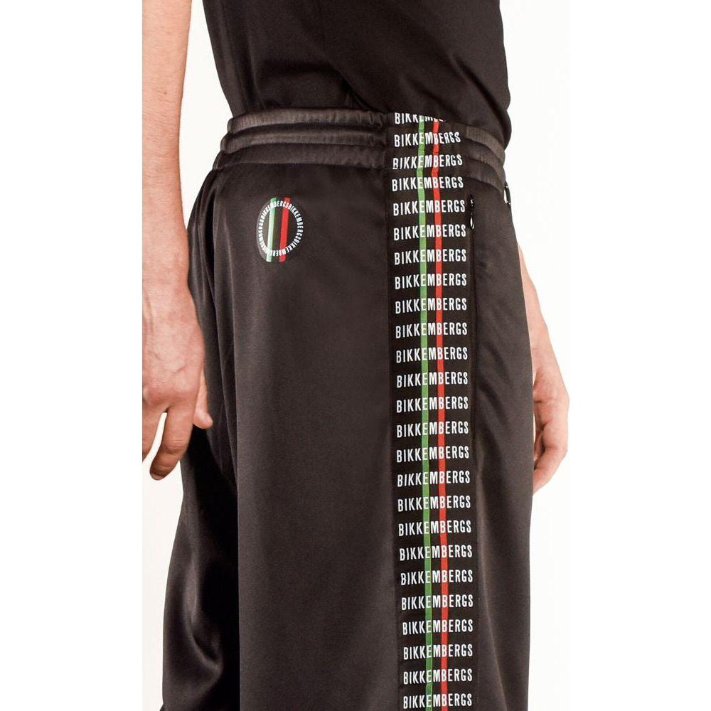 Bikkembergs Sleek Anniversary Striped Bermuda Shorts Bikkembergs Dark Slate Gray