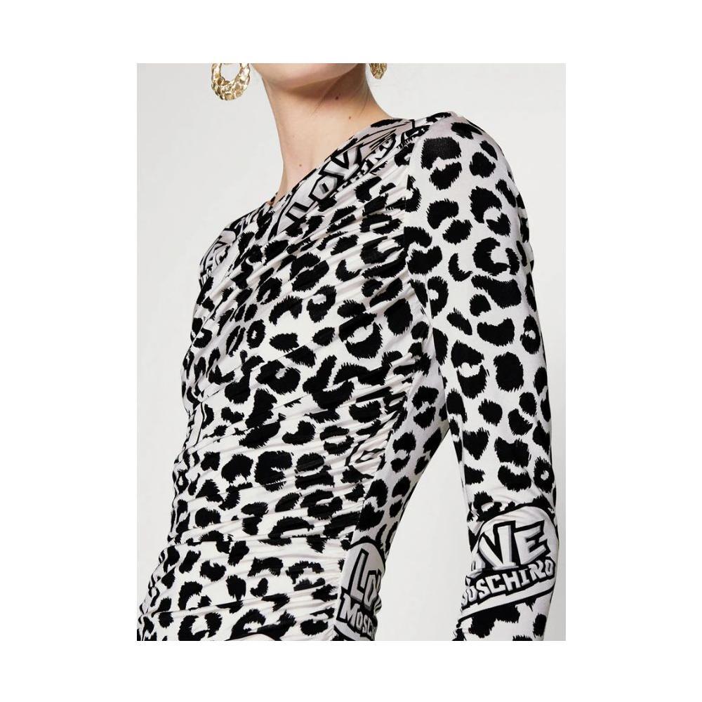 Love Moschino White Viscose Women Dress LO-10255-IT40|S