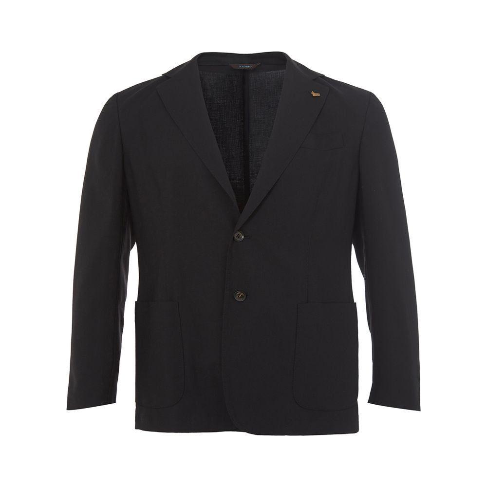 Colombo Elegant Cashmere Black Jacket Colombo Dark Slate Gray