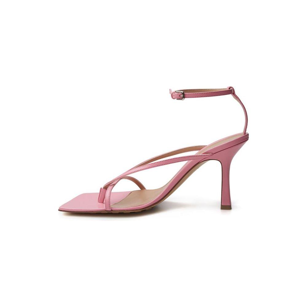 Bottega Veneta Elegant Pink Leather Sandals for Sophisticated Style Bottega Veneta Thistle