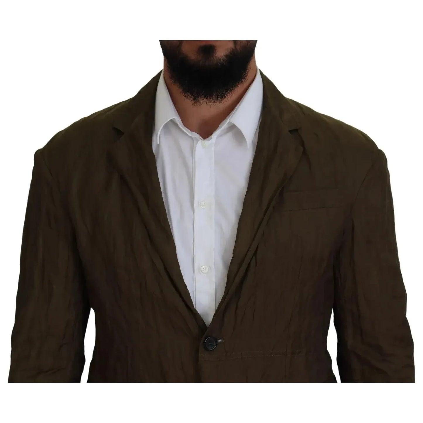 Dsquared² Green Single Breasted Men Coat Blazer Jacket Dsquared² Black