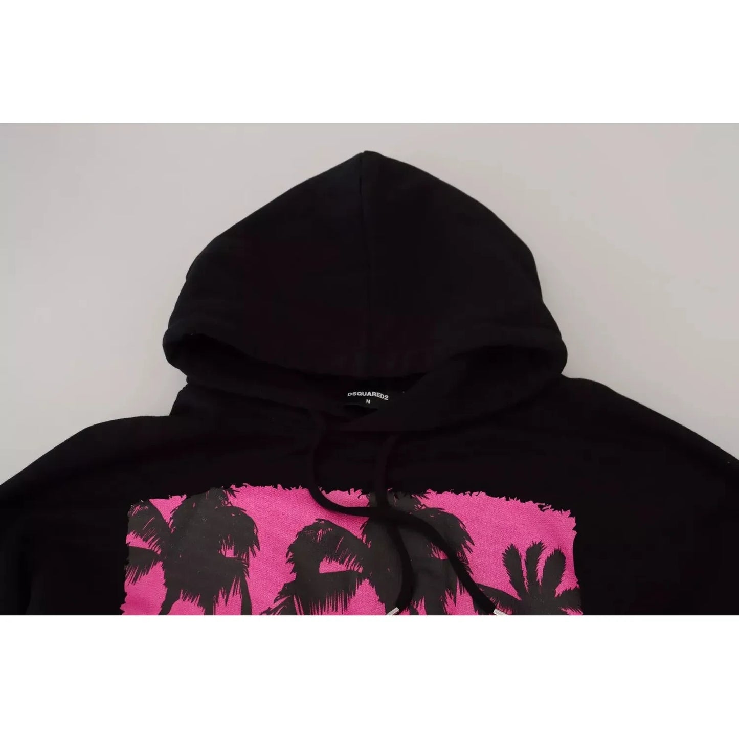Dsquared² Black Cotton Hooded Printed Men Pullover Sweater Dsquared² Gray