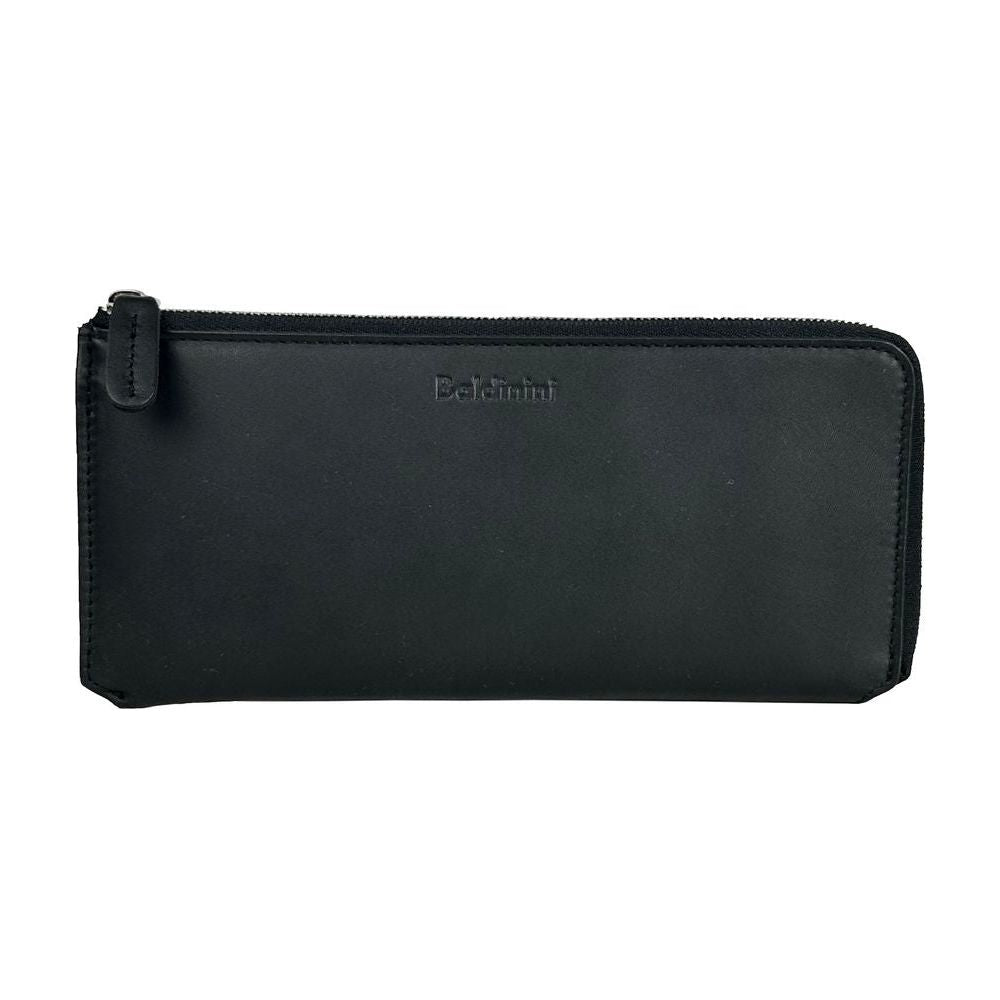 Baldinini Trend Elegant Black Leather Travel Organizer Baldinini Trend Dark Slate Gray