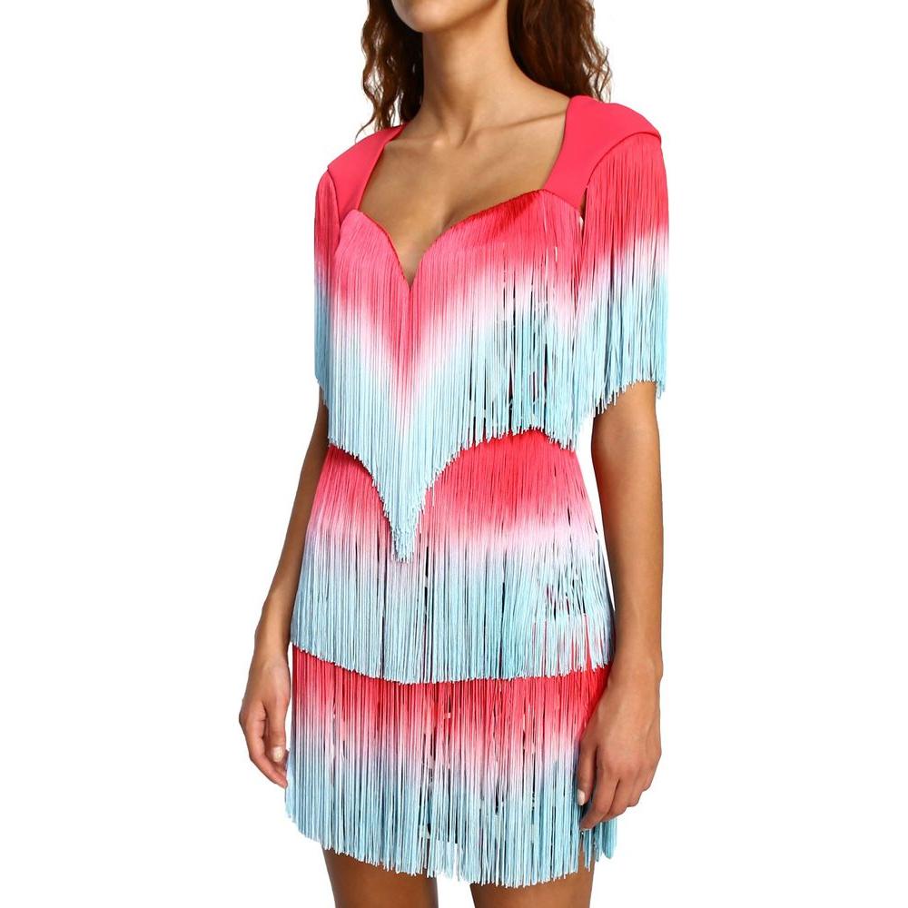 Elisabetta Franchi Pink Polyester Women Dress Elisabetta Franchi Gray