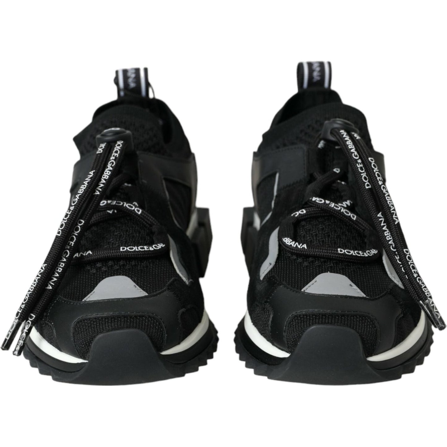Dolce & Gabbana Black Mesh Sorrento Trekking Sneakers Shoes Dolce & Gabbana Black