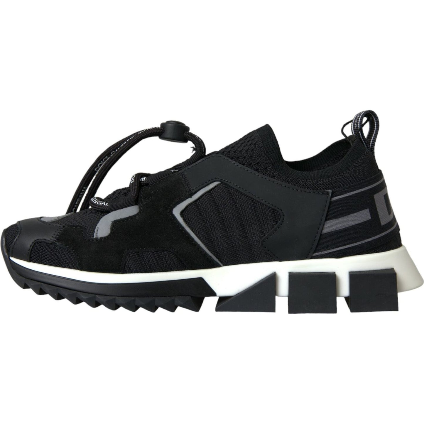 Dolce & Gabbana Black Mesh Sorrento Trekking Sneakers Shoes Dolce & Gabbana Black