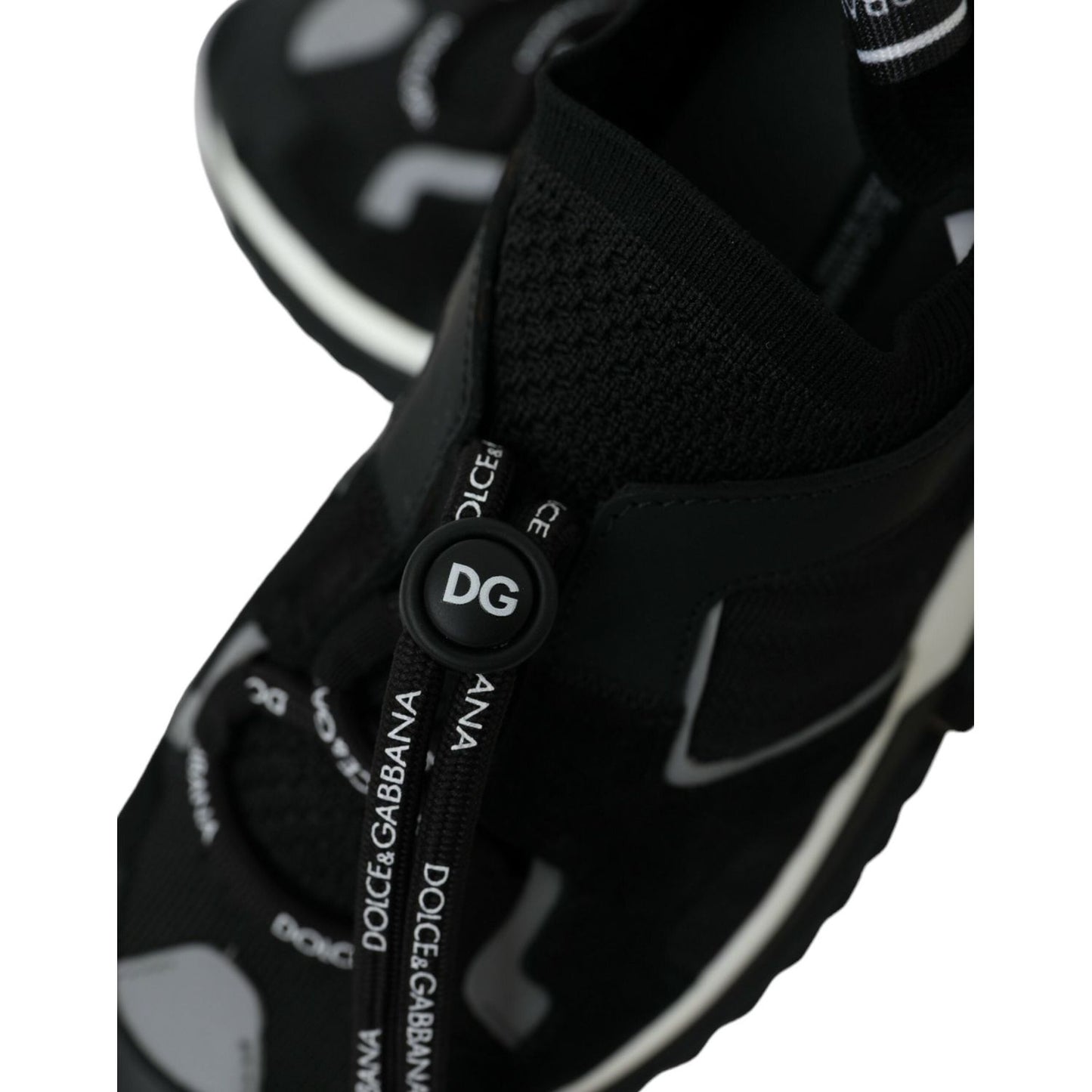 Dolce & Gabbana Black Mesh Sorrento Trekking Sneakers Shoes Dolce & Gabbana Black