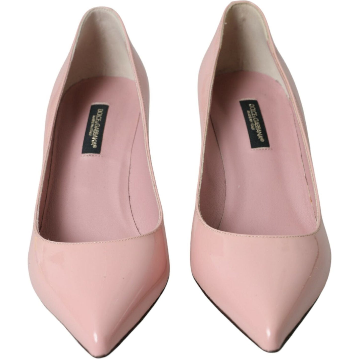 Dolce & Gabbana Light Pink Patent Leather Heels Pumps Shoes Dolce & Gabbana Rosy Brown
