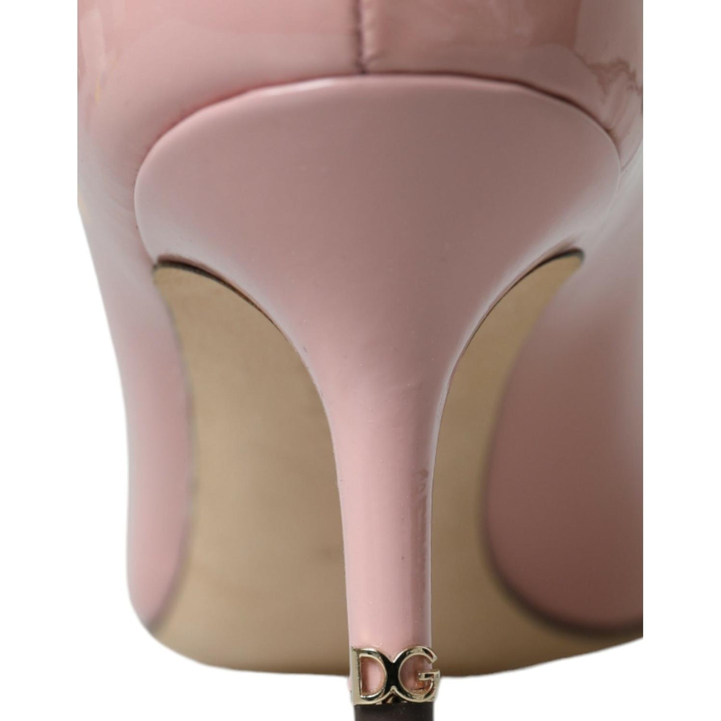 Dolce & Gabbana Light Pink Patent Leather Heels Pumps Shoes Dolce & Gabbana Rosy Brown