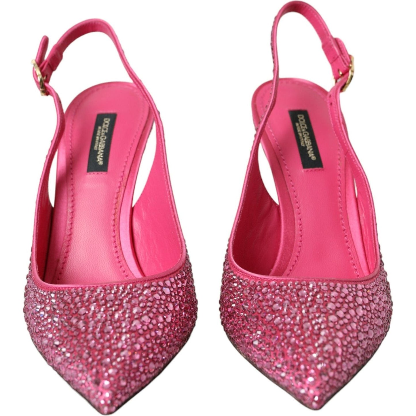Dolce & Gabbana Pink Slingbacks Crystal Pumps Shoes Dolce & Gabbana Pale Violet Red