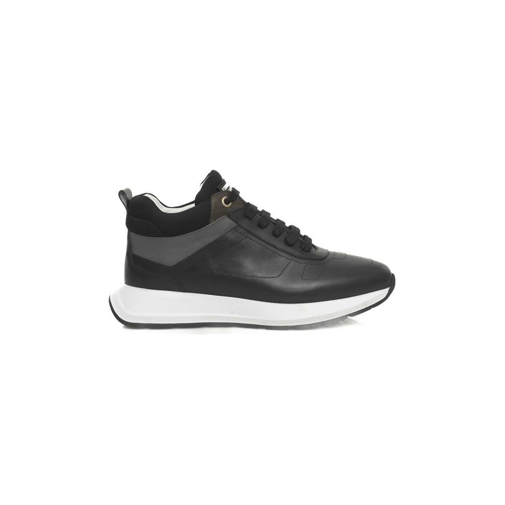 Cerruti 1881 Black Cowhide Women Sneaker Platform Cerruti 1881 Dark Slate Gray
