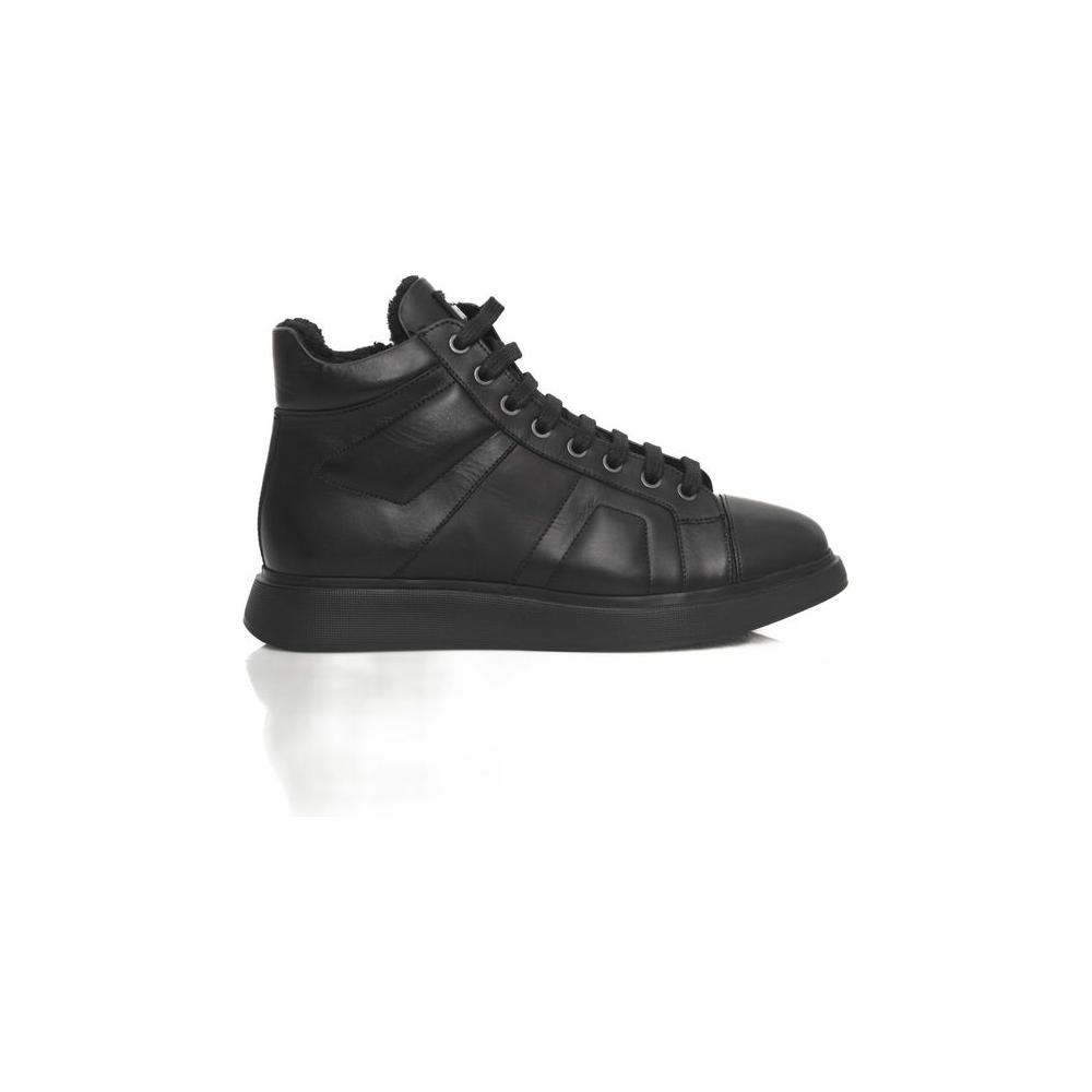 Cerruti 1881 Black Leather Women Sneaker Cerruti 1881 Dark Slate Gray