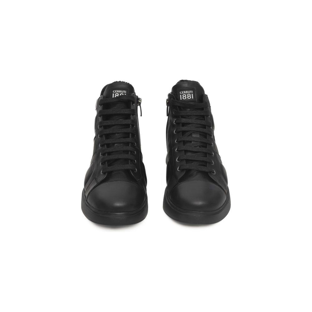 Cerruti 1881 Black Leather Women Sneaker Cerruti 1881 Dark Slate Gray