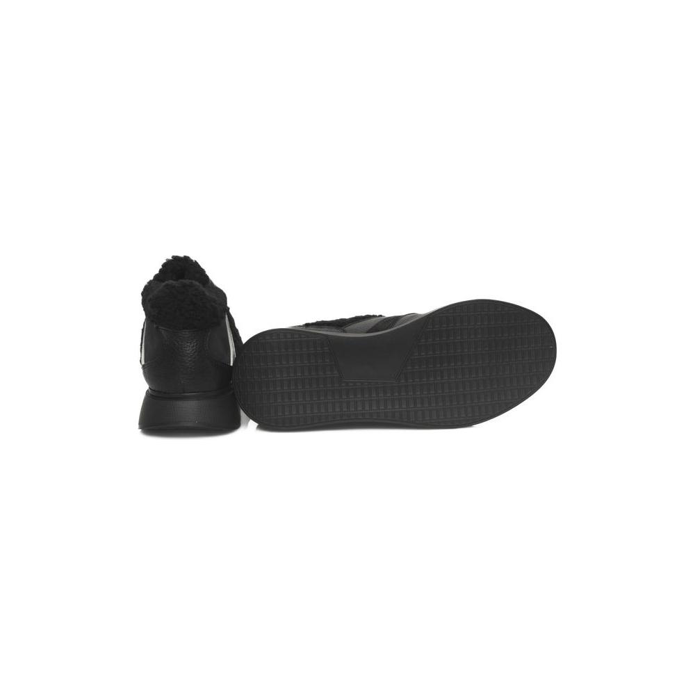 Cerruti 1881 Black Cowhide Women Sneaker Cerruti 1881 Dark Slate Gray