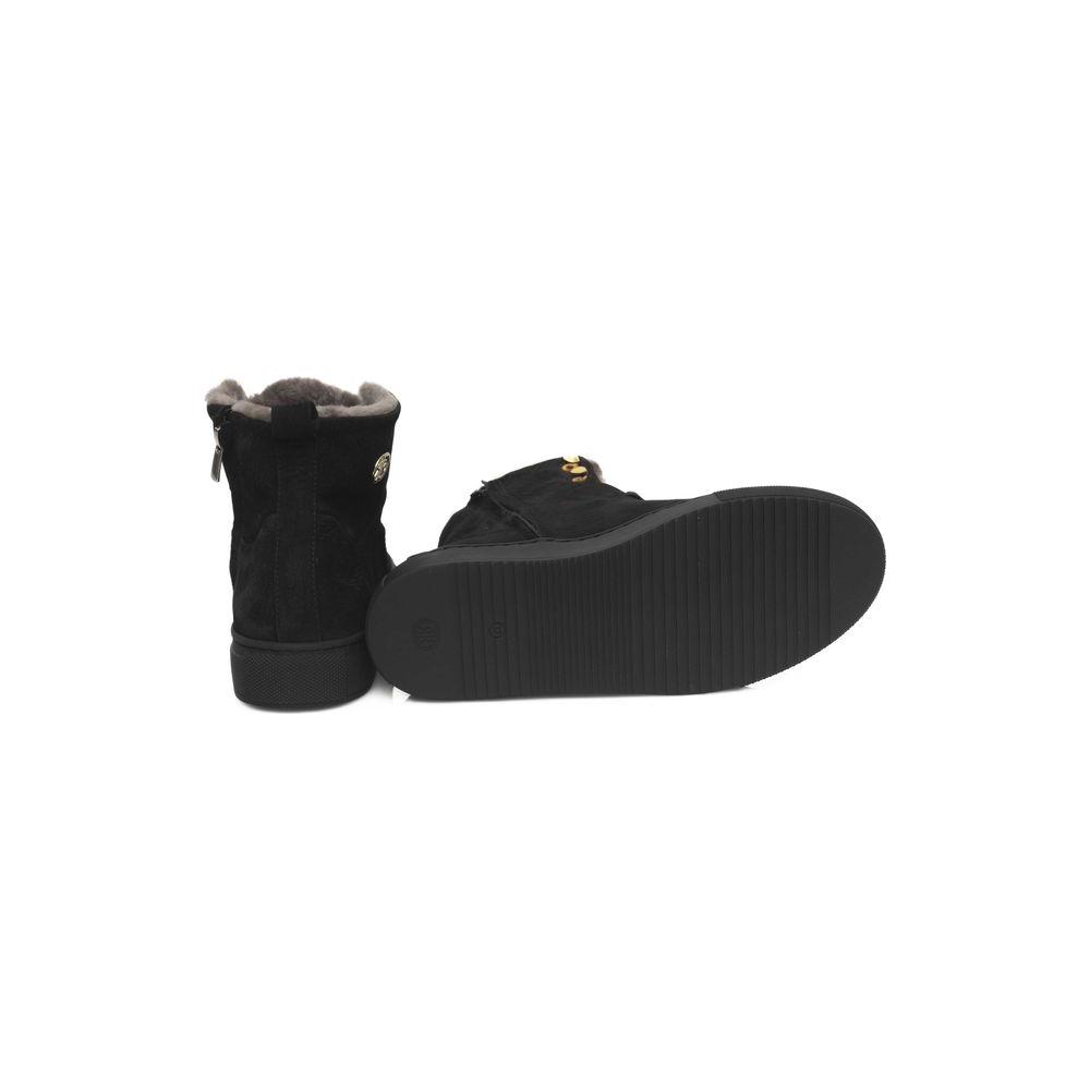 Cerruti 1881 Black Cowhide Women Sneaker Cerruti 1881 Dark Slate Gray