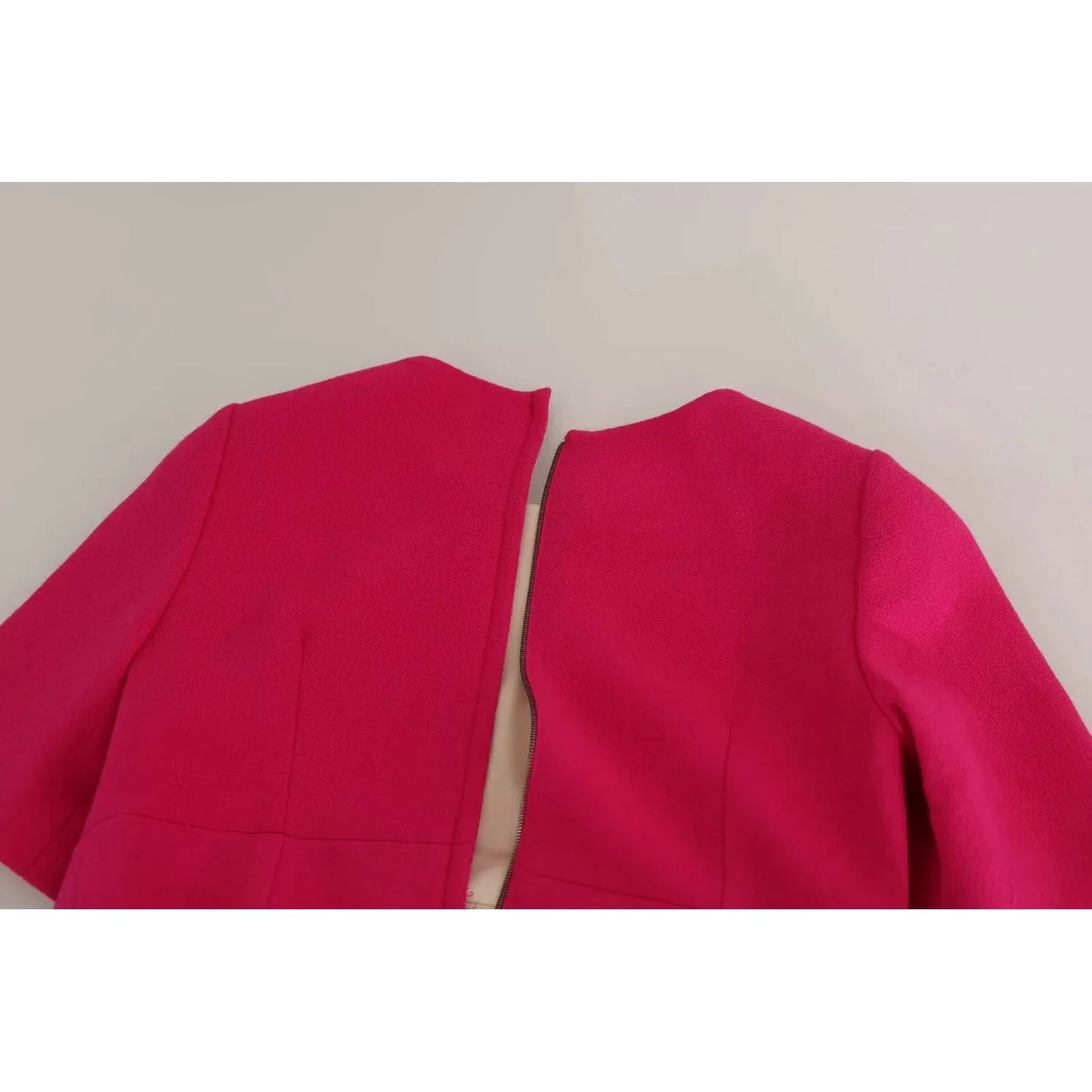 Dolce & Gabbana Pink Italia Forever Crystal Sheath Dress Dolce & Gabbana Firebrick