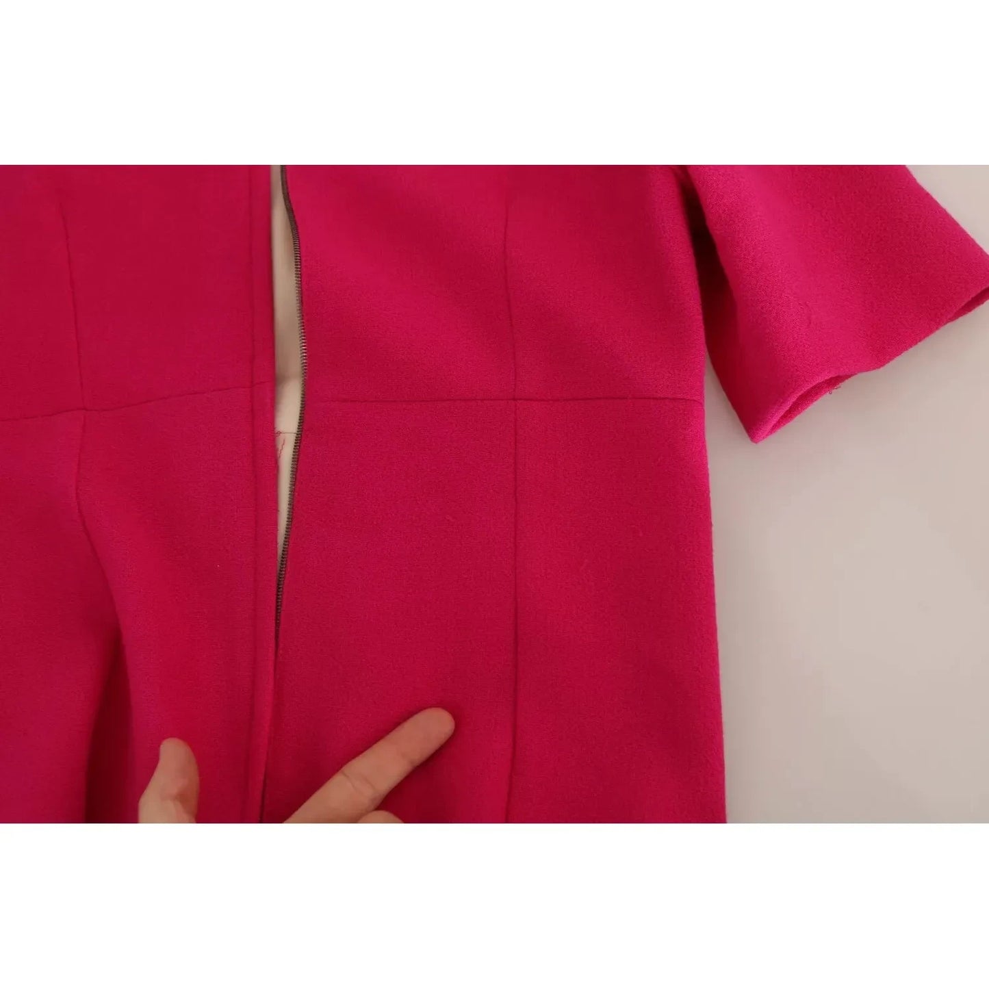 Dolce & Gabbana Pink Italia Forever Crystal Sheath Dress Dolce & Gabbana Firebrick