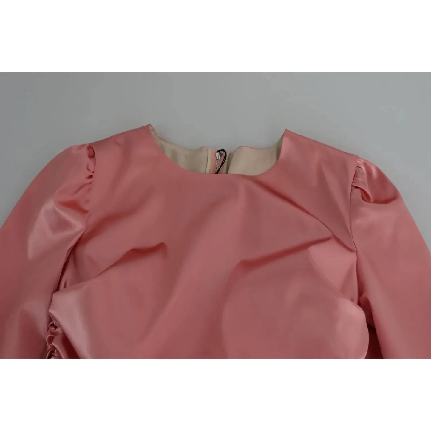 Dolce & Gabbana Pink Long Sleeves Bodycon Sheath Midi Dress Dolce & Gabbana Dim Gray