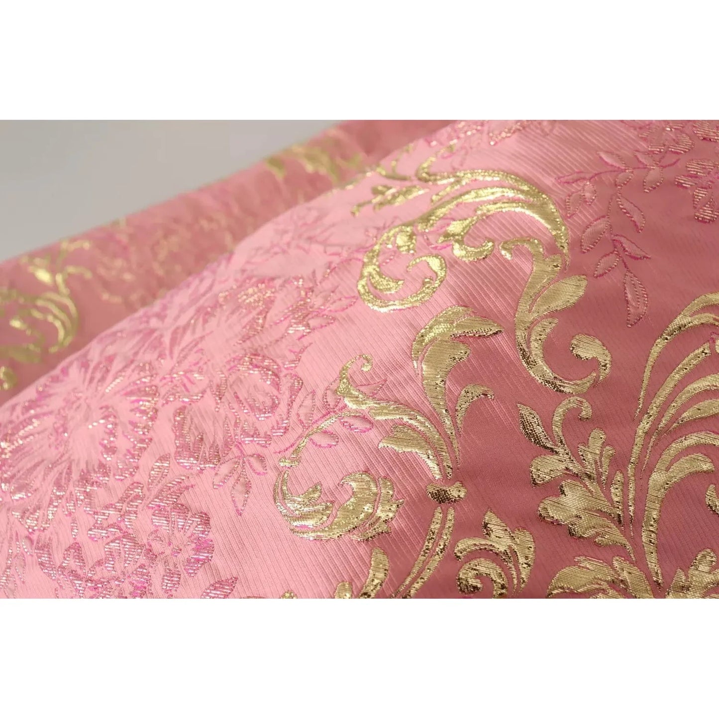 Dolce & Gabbana Sundress Pink Floral Jacquard Sleeveless Mini Dress Dolce & Gabbana Rosy Brown