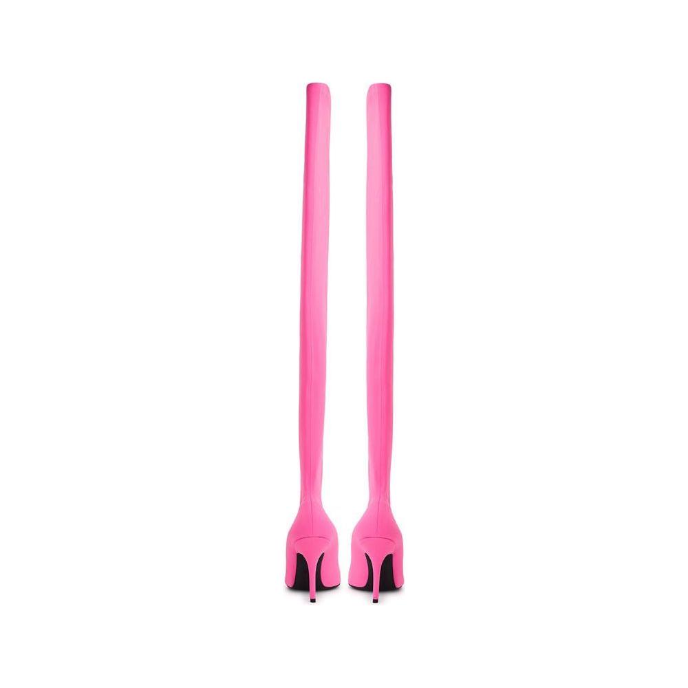 Balenciaga Elegant Pink Polyester Ankle Boots Balenciaga Hot Pink
