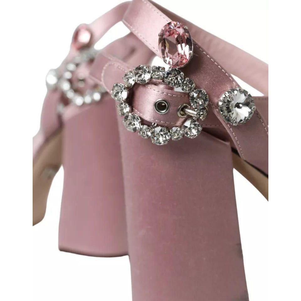 Dolce & Gabbana Pink Turkey Feather Embellished Sandals Shoes Dolce & Gabbana Dim Gray