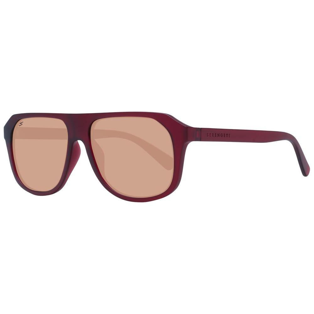 Serengeti Burgundy Men Sunglasses Serengeti Rosy Brown