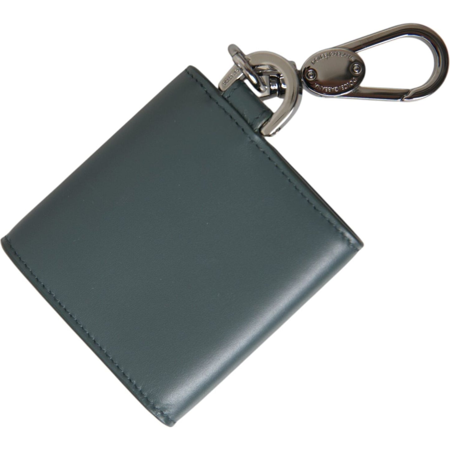 Dolce & Gabbana Green Leather DG Logo Keyring Coin Purse Keyring Wallet Dolce & Gabbana Dark Slate Gray