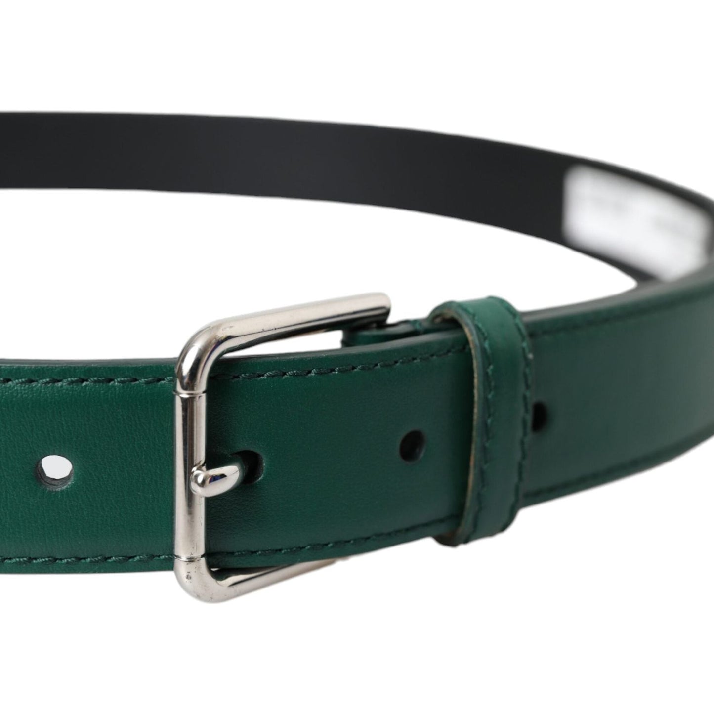 Dolce & Gabbana Green Beige Leather Weaved Metal Buckle Belt Dolce & Gabbana Dark Slate Gray