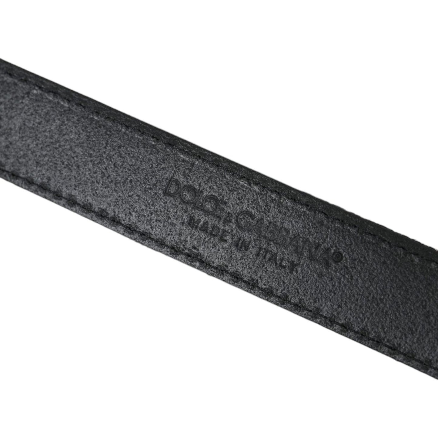 Dolce & Gabbana Black Jacquard Stripes Silver Metal Buckle Belt Dolce & Gabbana Dark Slate Gray