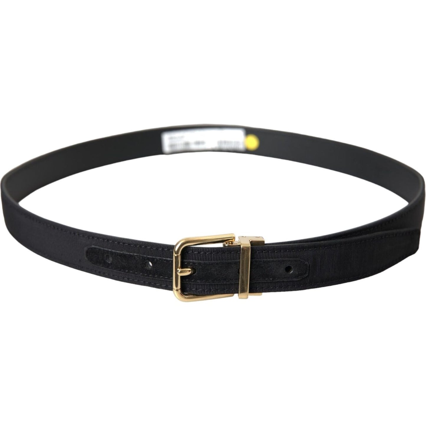 Dolce & Gabbana Black Gros Grain Gold Metal Buckle Belt Men Dolce & Gabbana Dark Slate Gray