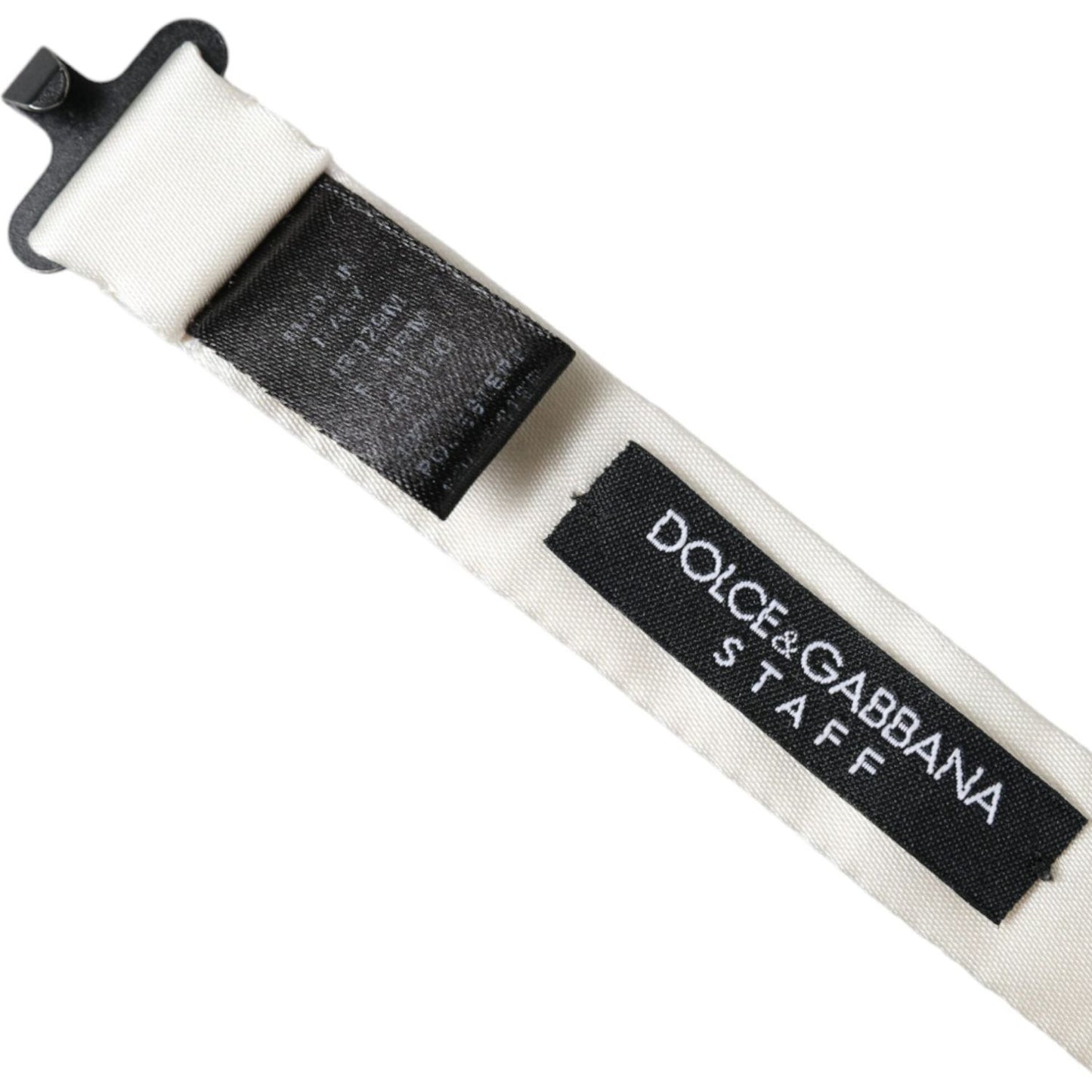 Dolce & Gabbana White Black Polka Dot Polyester Bow Tie Men Dolce & Gabbana Dark Slate Gray