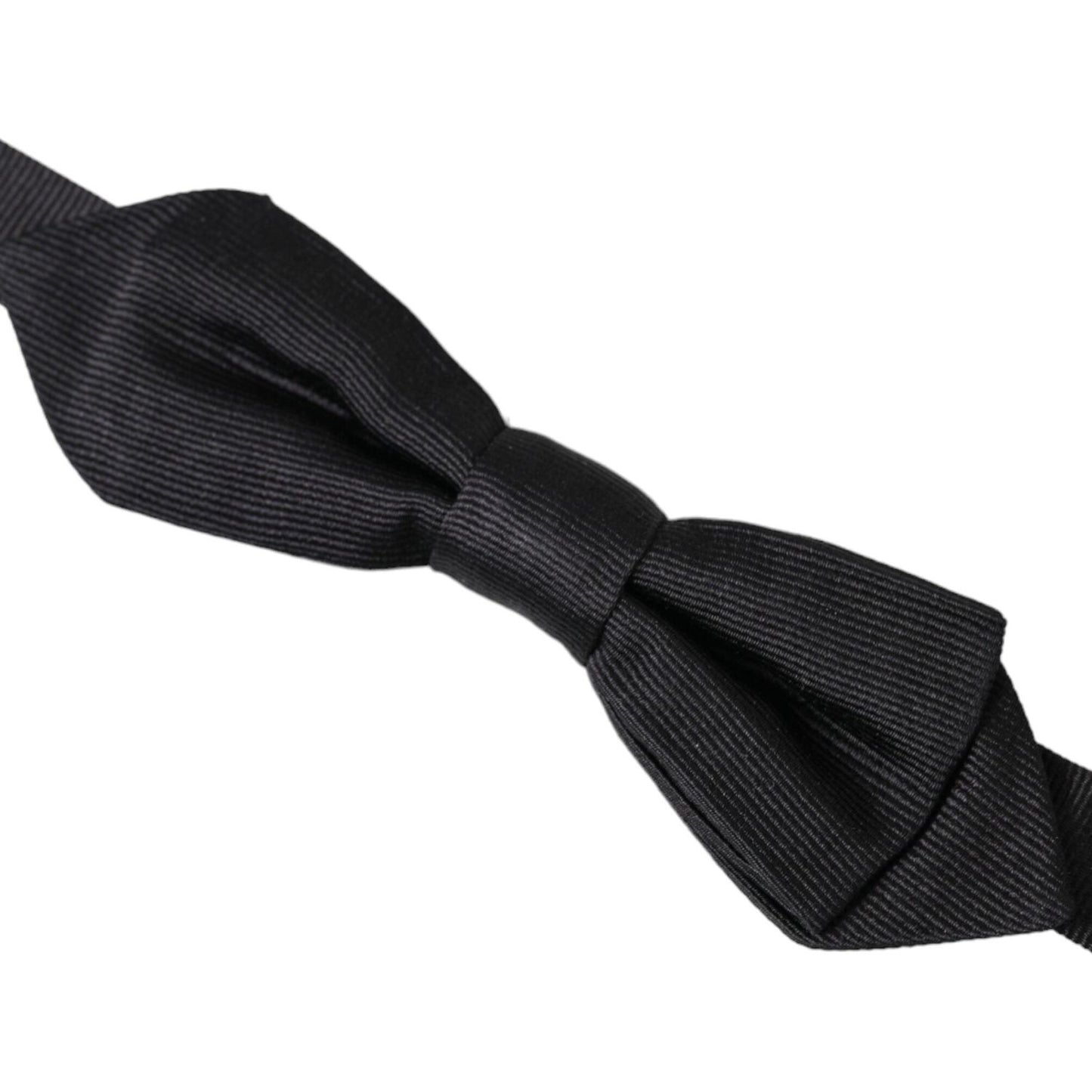 Dolce & Gabbana Black Silk Adjustable Neck Men Bow Tie Dolce & Gabbana Dark Slate Gray