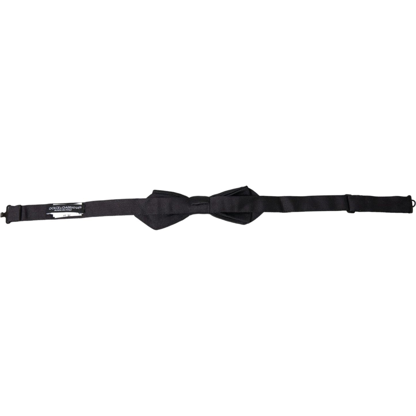 Dolce & Gabbana Black Silk Adjustable Neck Men Bow Tie Dolce & Gabbana Dark Slate Gray