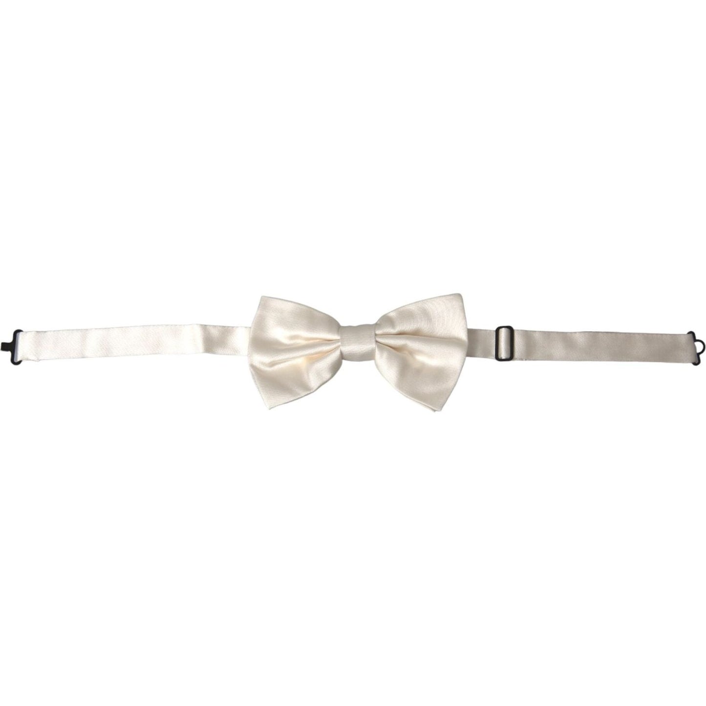 Dolce & Gabbana Off White Silk Adjustable Neck Men Bow Tie Dolce & Gabbana Light Gray