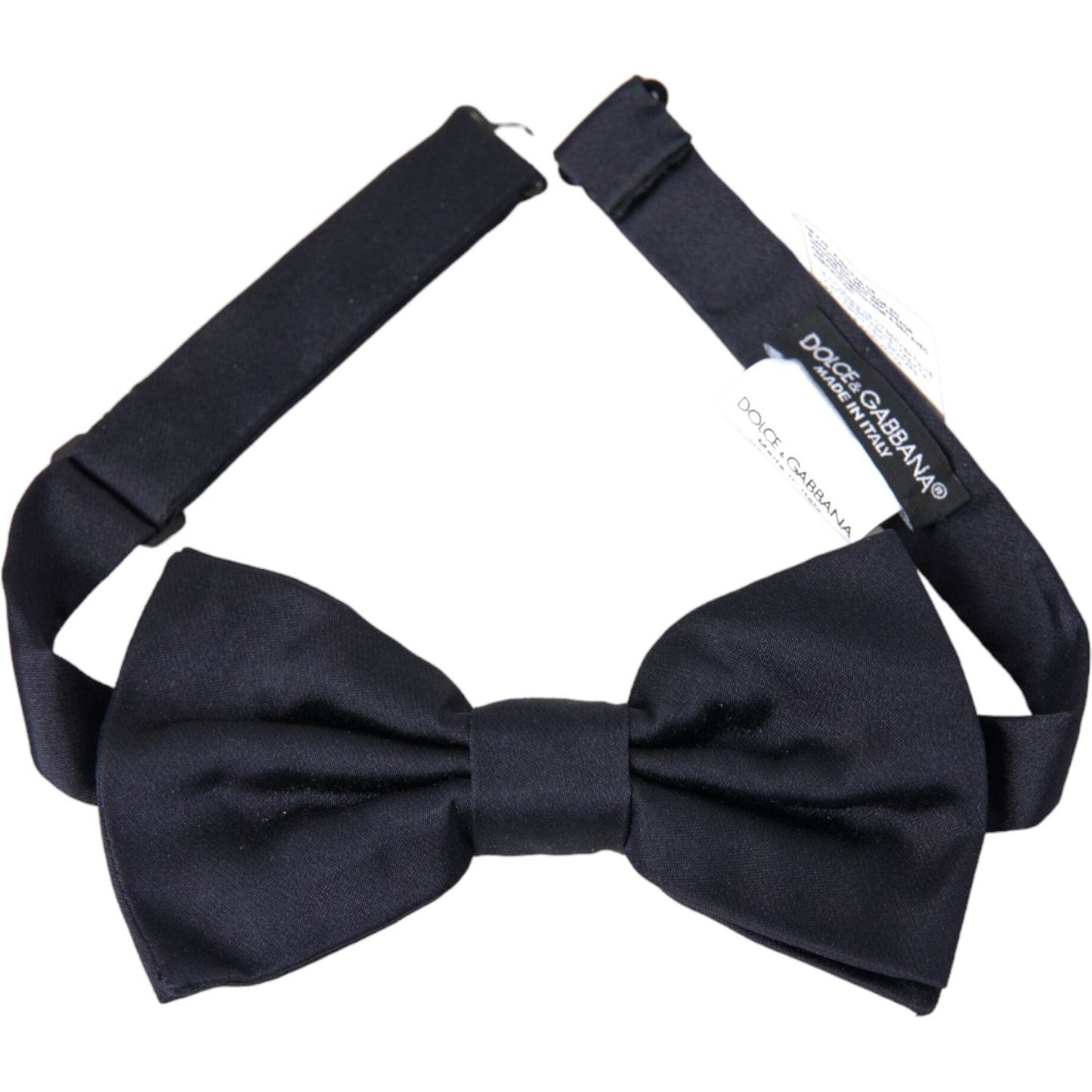 Dolce & Gabbana Dark Blue Silk Adjustable Neck Men Bow Tie Dolce & Gabbana Dark Slate Gray