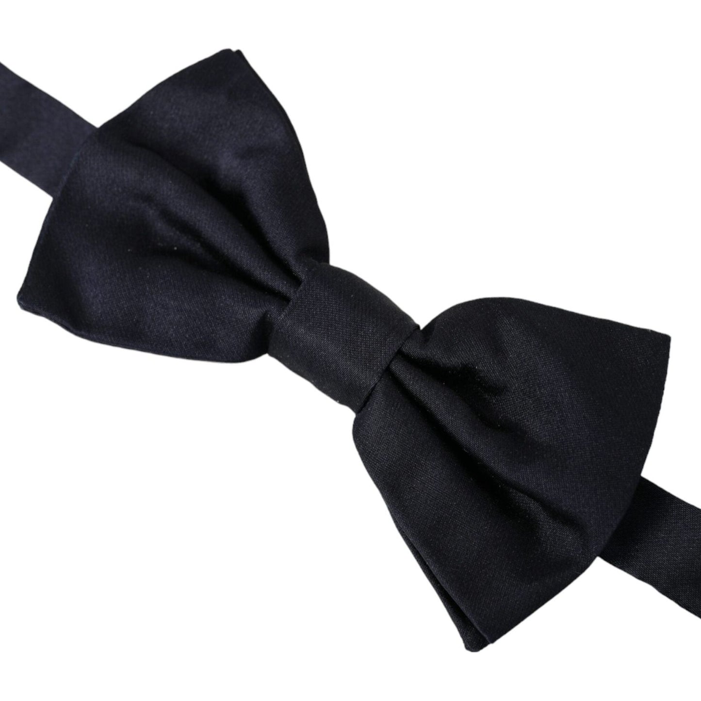 Dolce & Gabbana Dark Blue Silk Adjustable Neck Men Bow Tie Dolce & Gabbana Black