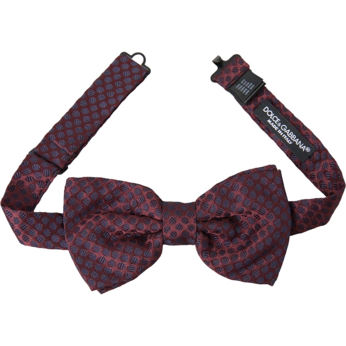 Dolce & Gabbana Maroon Polka Dots Silk Adjustable Neck Bow Tie Dolce & Gabbana Dark Slate Gray