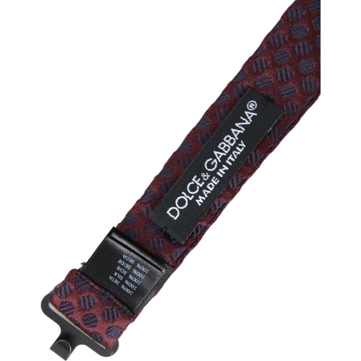 Dolce & Gabbana Maroon Polka Dots Silk Adjustable Neck Bow Tie Dolce & Gabbana Dark Slate Gray
